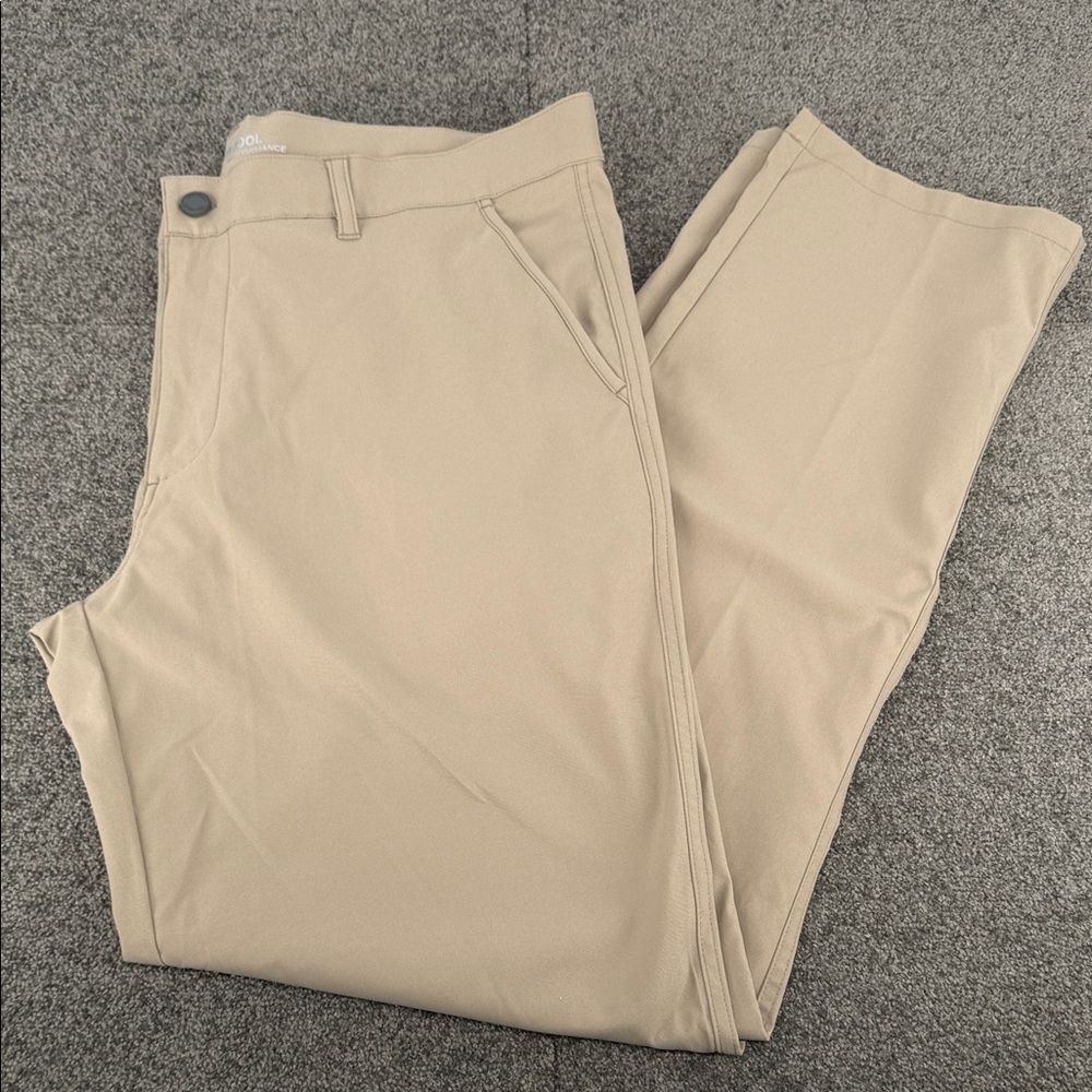 32 Degree Pants Mens 38 x 34 Tan Stretch Performance  Regular Fit Golf Casual